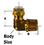 Flareless Male Elbow Diagram